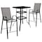 Flash Furniture 3 Piece Glass Bar Patio Table Set with 2 Barstools TLH-073H092H-GR-GG - alternate 7